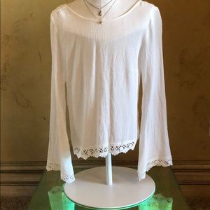 Long sleeve fringe shirt